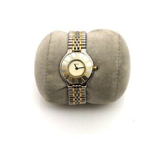 Cartier Must21 Vantean Stainless Steel/Gold Plated Quartz Ladies Watch